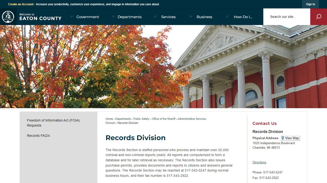 Records Division | Eaton County, MI